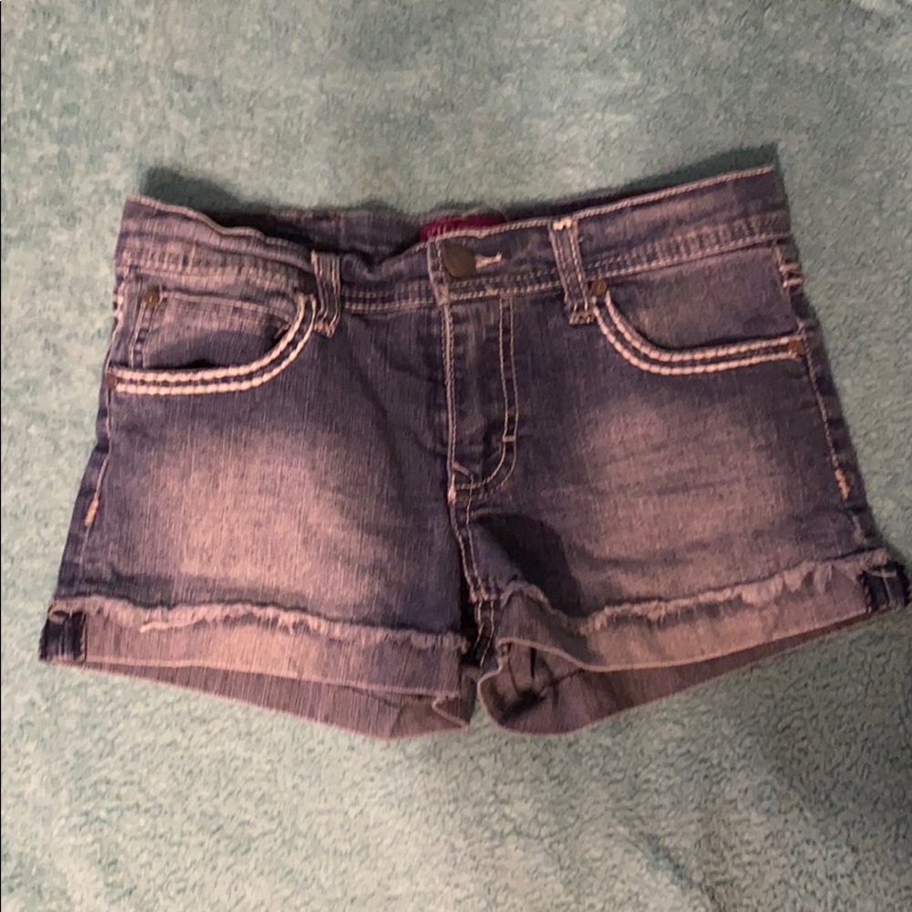 Girls jean butterfly shorts
